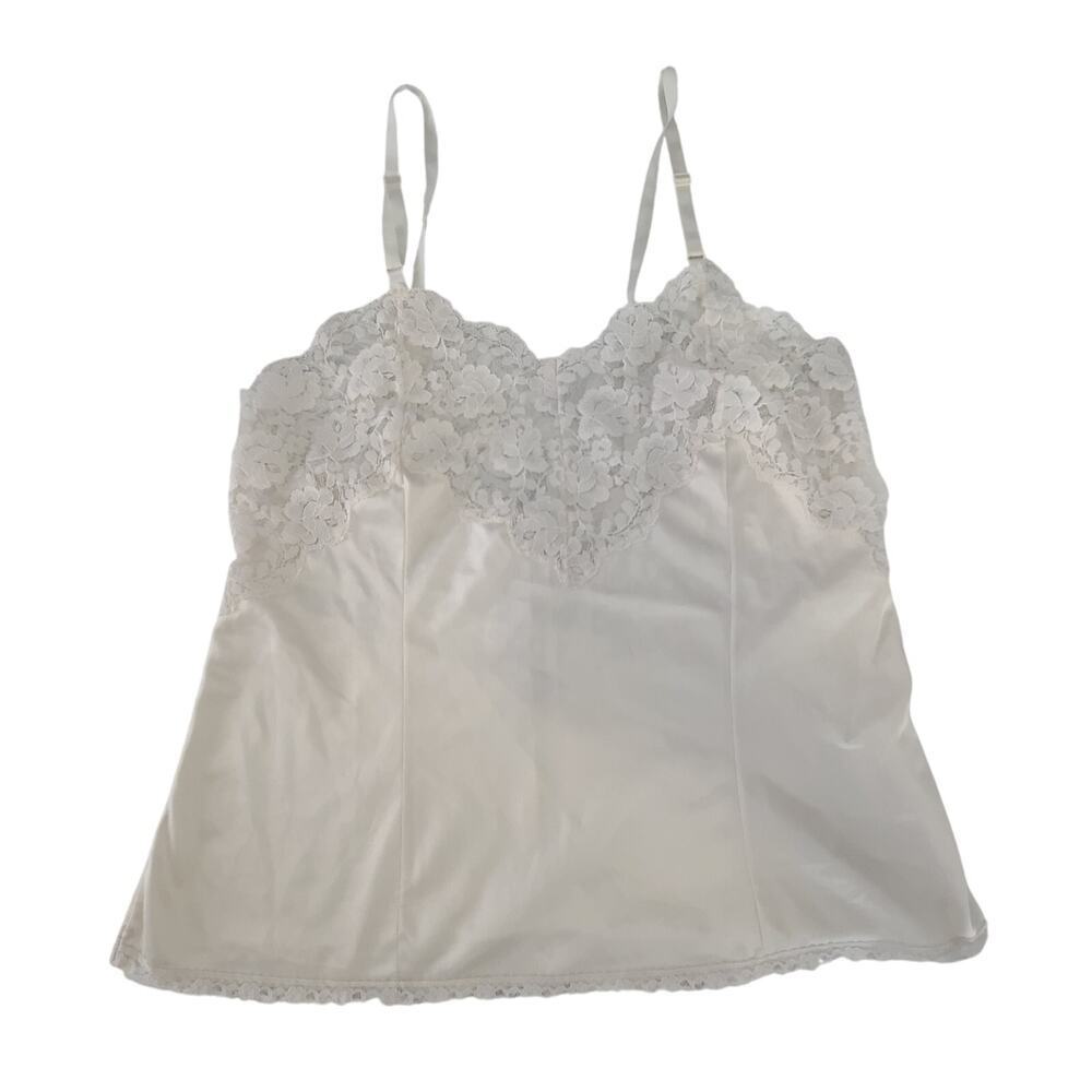 LA Tendresse Vintage women's cami slip Ivory Size Medium vintage lingerie
